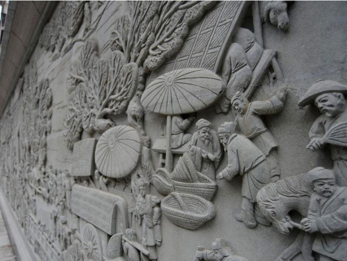 湖南郴州百米石浮雕《清明上河图》完工(图)