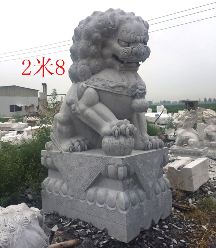 高2.8米青石石雕狮子侧面图片(28)
